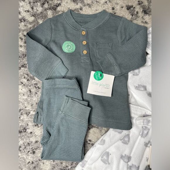 Little Planet Baby Long John outfit with socks - Picture 1 of 4